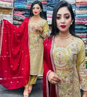 Exclusive Luxuary Georgette embroidery work suit (ELG3)